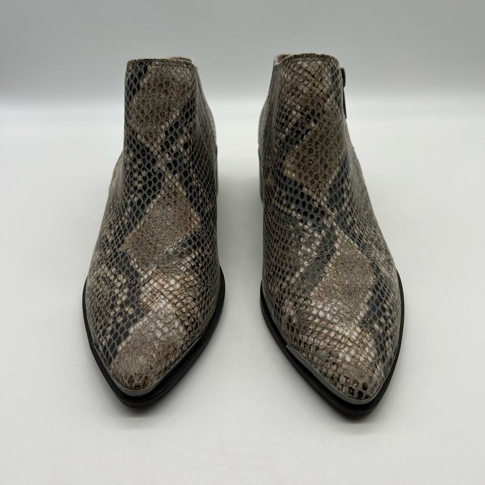 Lucky Brand Women's Bootie Shootie Zip Up Snake Skin Print Size 6M / 36 1/2 - Picture 3 of 11